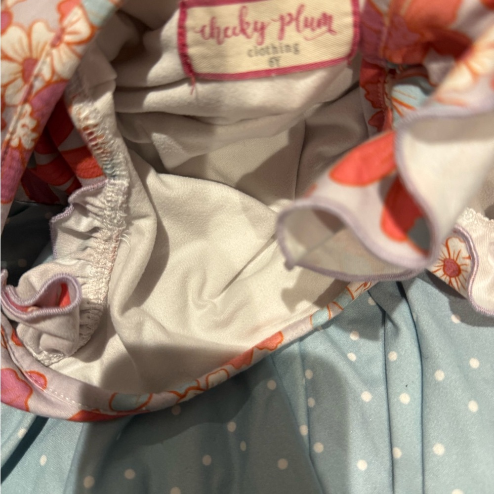 Cheeky Plum Floral and Polka Dot Ballet Outfit Size 6 - Picture 2 of 2